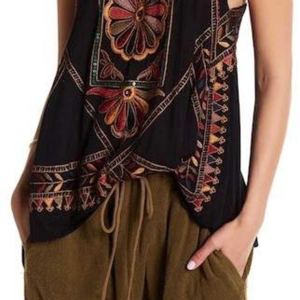Free People Isabella Embroidery Tunic